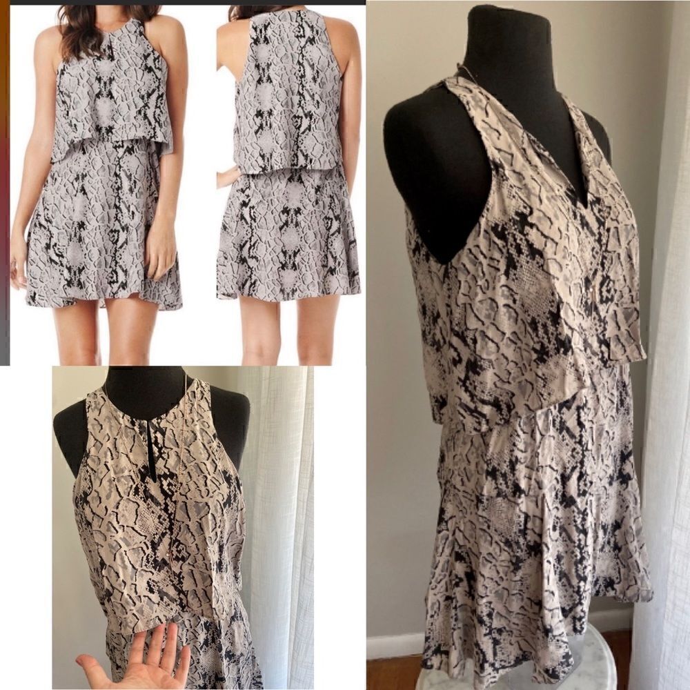 PARKER: Snakeskin Print Chelsea dress